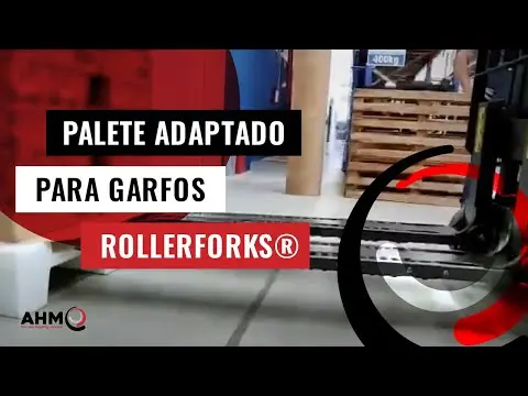 Paletes para uso de garfos com rolamentos video